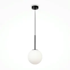 Suspensions / Lustres|DELTONA Suspension moderne noir & blanc – 5 globes en grappe