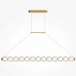 Suspensions / Lustres|BELLA Suspension moderne verre - perles ciselées forme trapèze