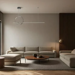 Suspensions / Lustres|SALEM Suspension noire LED – 1 barre verticale design