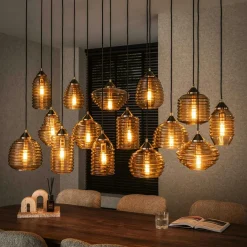 Univers Déco·Vintage|Suspensions / Lustres|NOVA Suspension vintage 7 lampes