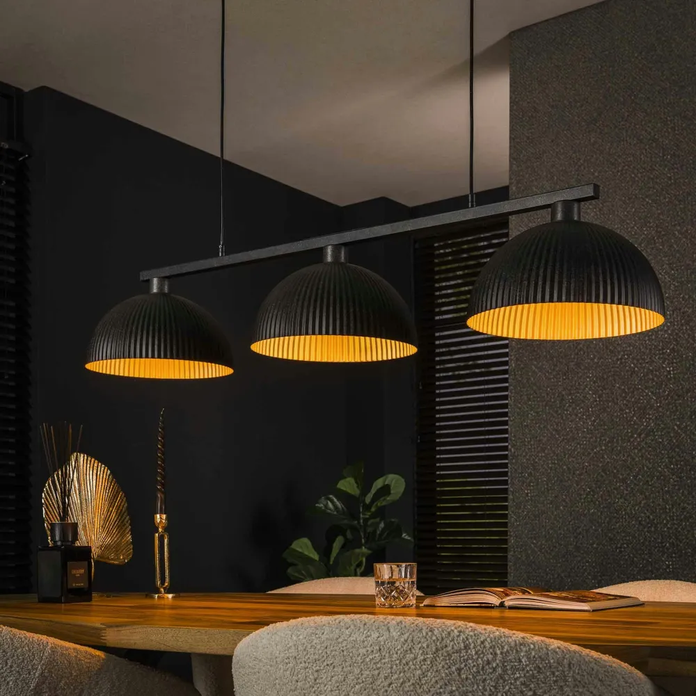 Suspensions / Lustres|Lampes À Poser·Lampe Style Industriel|RALF Suspension XXL 18 abat-jour en métal noir