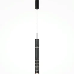 Suspensions / Lustres|SOLANA Suspension design LED – abat‑jour verre taillé 