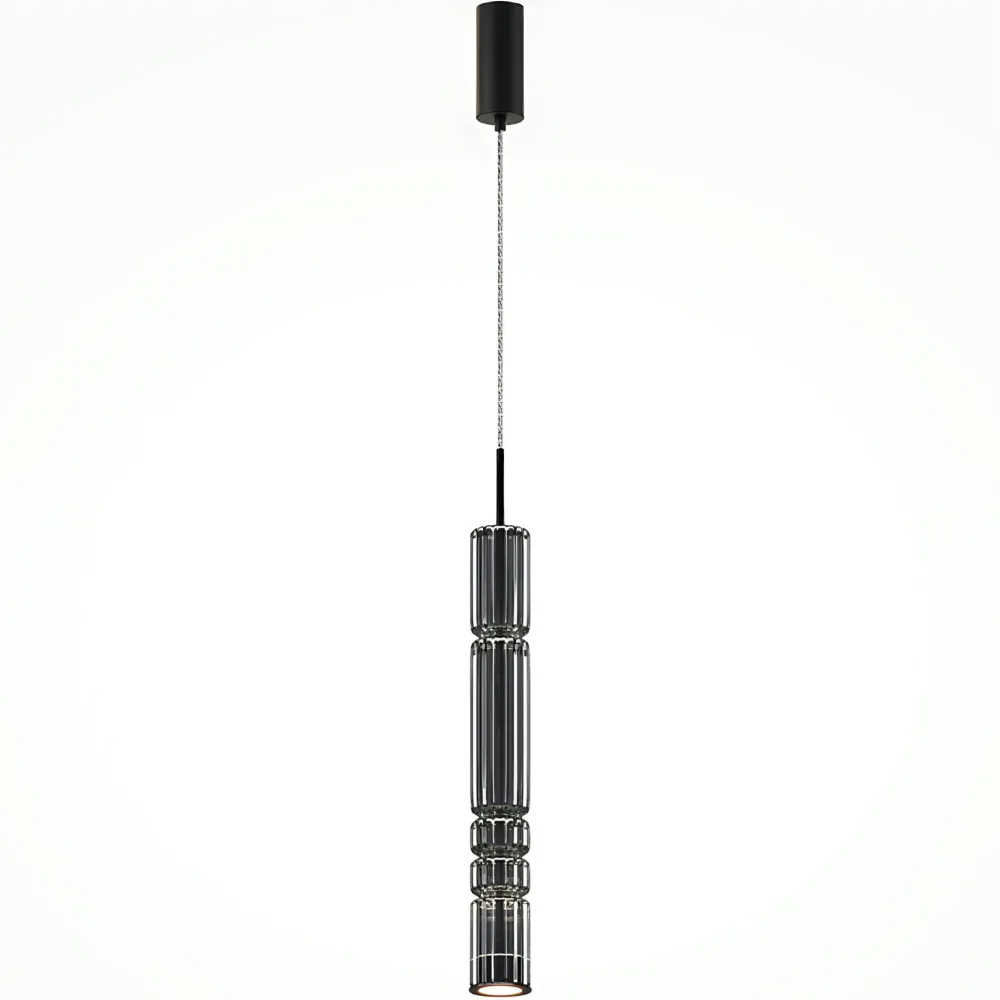 Suspensions / Lustres|SOLANA Suspension design LED – abat‑jour verre taillé ambré