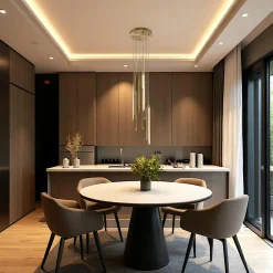 Suspensions / Lustres|SALEM Suspension design LED – cascade de 9 lampes noires