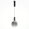 Suspensions / Lustres|DELTONA Suspension verre soufflé LED – globe noir fumé