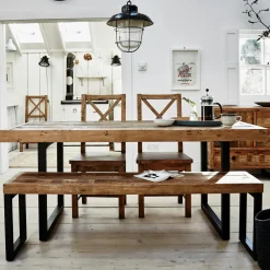 Univers Déco·Maison De Campagne|Univers Déco·Loft Industriel|BRISBANE Table à manger bois recyclé 180