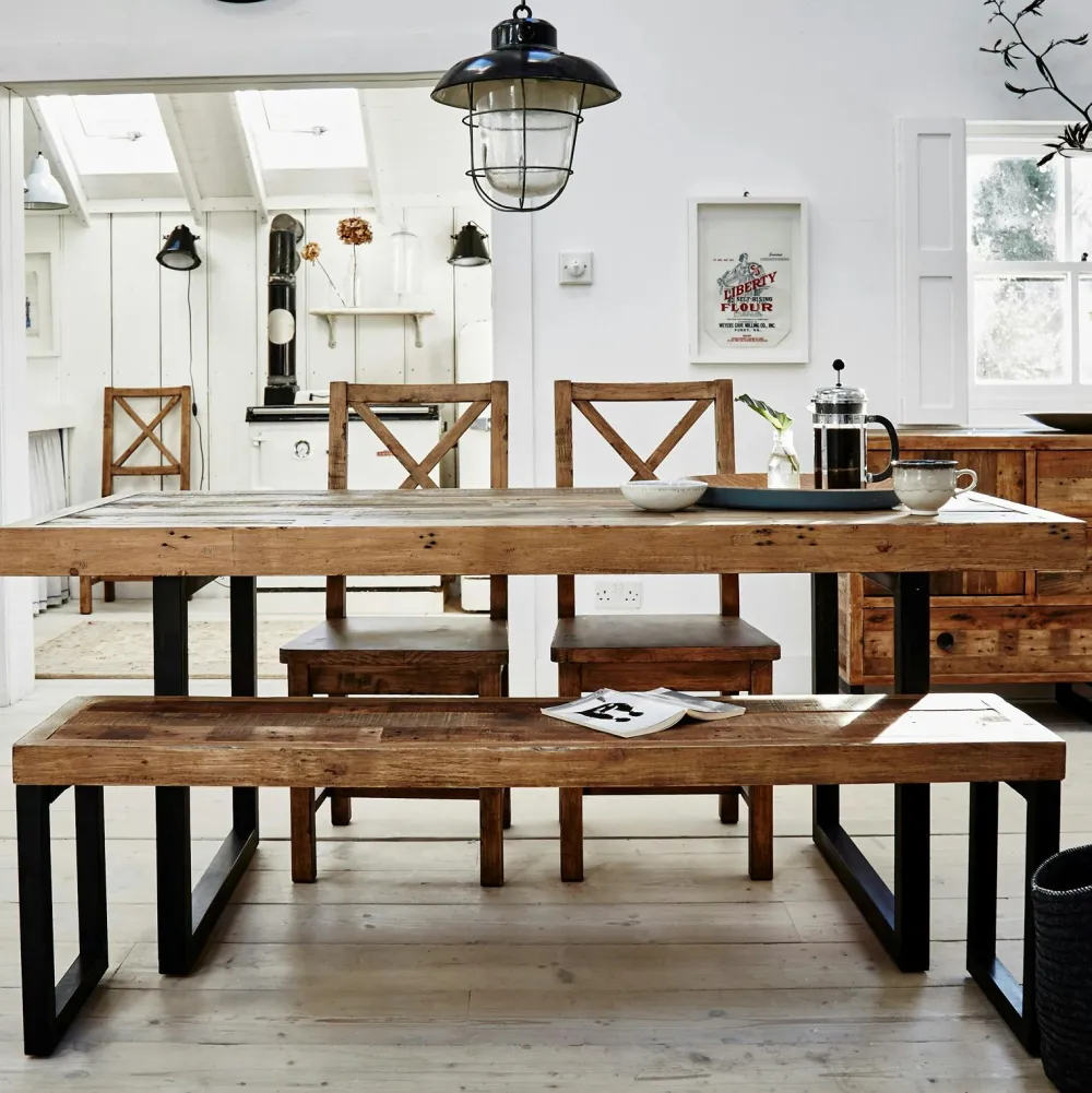 Univers Déco·Maison De Campagne|Univers Déco·Loft Industriel|BRISBANE Table à manger bois recyclé 180