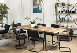 Tables À Manger Rectangulaires|Tables À Manger En Bois|CARPATES Table à manger en bois motifs chevrons 220 cm