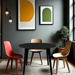 Tables À Manger Rectangulaires|Tables À Manger En Bois|TAMPA Table à manger en bois noir – rectangulaire, 120 cm