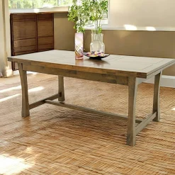 Tables À Manger Extensibles|Tables À Manger En Bois|Maori Table à manger extensible bois massif style colonial 180-260