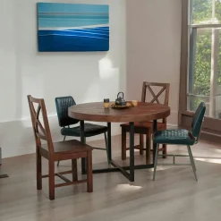 Tables À Manger Rectangulaires|Tables À Manger En Bois|SAMOA Table à manger extensible bois brun recyclé 140-180