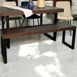 Tables À Manger Rectangulaires|Tables À Manger En Bois|SAMOA Table à manger extensible bois brun recyclé 140-180