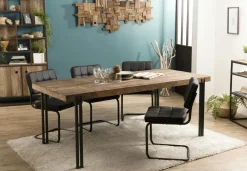 Tables À Manger Rectangulaires|Tables À Manger En Bois|Swing Table à manger industrielle teck recyclé 200x90