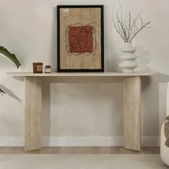 Tables À Manger En Bois|MARFA Table à manger moderne effet noyer pieds en V 180 cm