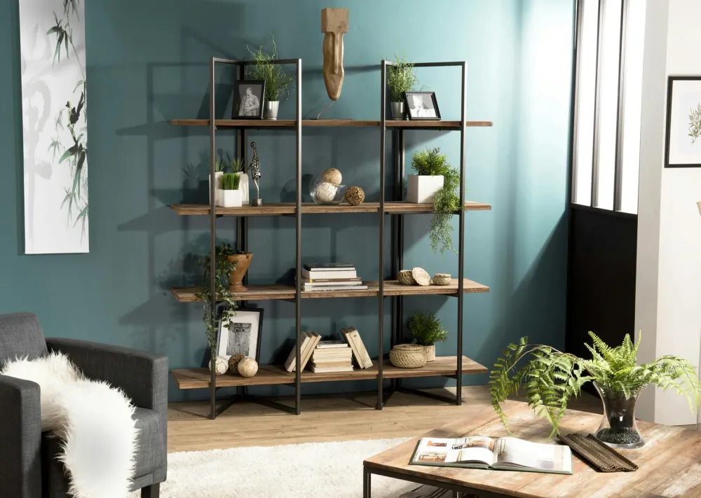 Tables À Manger Rectangulaires|Tables À Manger En Chêne|OKA Table à manger moderne piètement oblique chêne massif 240 cm