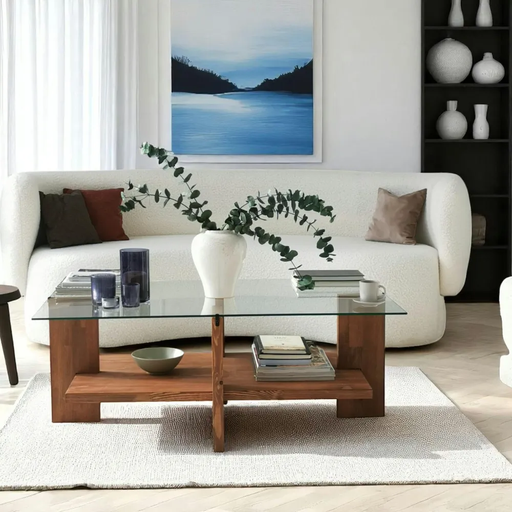 Tables À Manger Rondes|Tables À Manger En Bois|MARFA Table à manger ronde effet bois de pin Ø120 cm