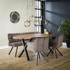 Tables À Manger Rondes|Tables À Manger En Bois|HALIFAX Table à manger ronde en bois D 120 cm