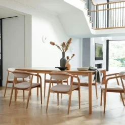 Tables À Manger Scandinaves|Tables À Manger En Chêne|DERBY Table à manger ronde en chêne clair avec rallonge intégrée 130-170 cm