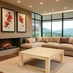 Tables Basses Scandinaves|Tables Basses Carrées|Attan TABLE BASSE 80CM