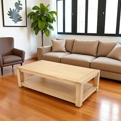 Tables Basses Scandinaves|Attan TABLE BASSE 120x65x35CM double plateau