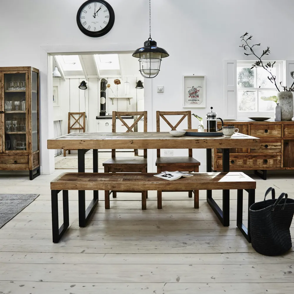 Tables Basses Vintage|Tables Basses À Tiroirs|CRACOVIE Table basse avec rangement bois recyclé pin