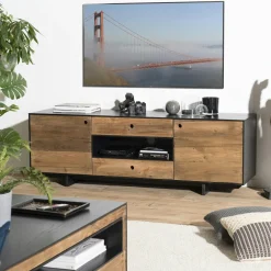 Tables Basses Vintage|Tables Basses À Tiroirs|CRACOVIE Table basse avec rangement bois recyclé pin