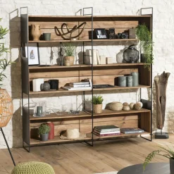 Tables Basses Vintage|Tables Basses À Tiroirs|CRACOVIE Table basse avec rangement bois recyclé pin