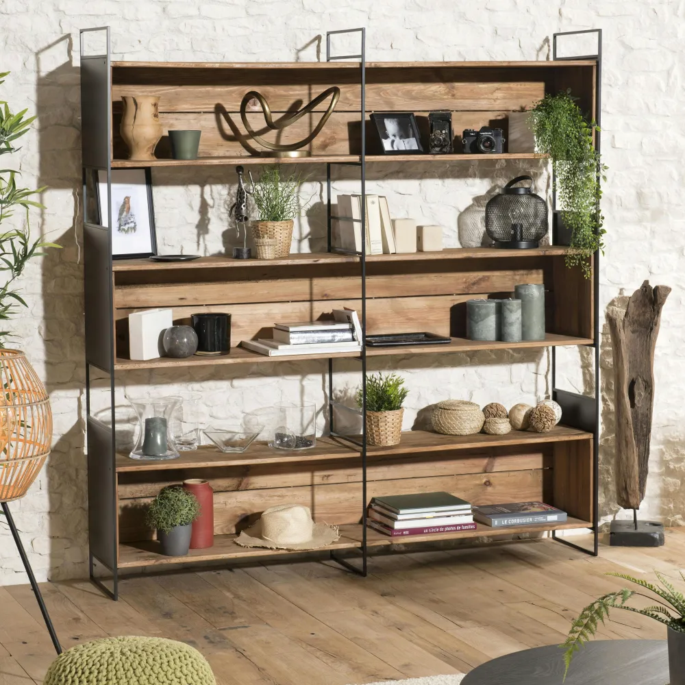 Tables Basses Vintage|Tables Basses À Tiroirs|CRACOVIE Table basse avec rangement bois recyclé pin