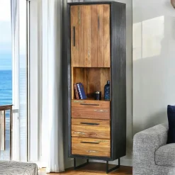 Tables Basses À Tiroirs|PHOENIX Table basse bois recyclé de bateau