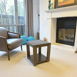 Tables Basses Carrées|Olga Table basse carrée hévéa destructurée