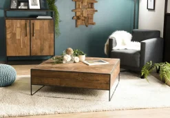 Tables Basses Carrées|Swing Table basse carrée style atelier