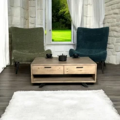 Univers Déco·Maison De Campagne|Tables Basses À Tiroirs|VITTORIA Table basse contemporaine bois recyclé