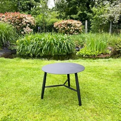 Tables Basses De Jardin|Meubles En Aluminium Brafab|STOCKHOLM Table basse de jardin en aluminium blanc Ø 75 cm