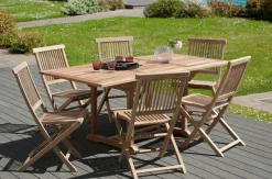 Tables Basses De Jardin|SUMMER Table basse de jardin en Teck brut massif 90cm