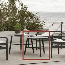 Tables Basses De Jardin|Meubles En Aluminium Brafab|STOCKHOLM Table basse de jardin en aluminium blanc Ø 60 cm