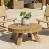 Tables Basses De Jardin|MANY Table basse de jardin ronde teck recyclé naturel