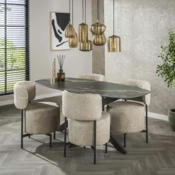 Univers Déco·Design Contemporain|Tables Basses Design|GALWAY Table basse en céramique forme haricot (lot de 2)