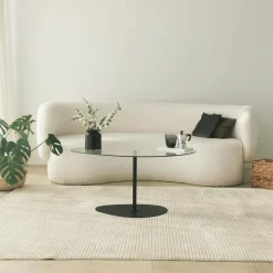 Tables Basses En Verre|TULUM Table basse en verre, forme triangle organique