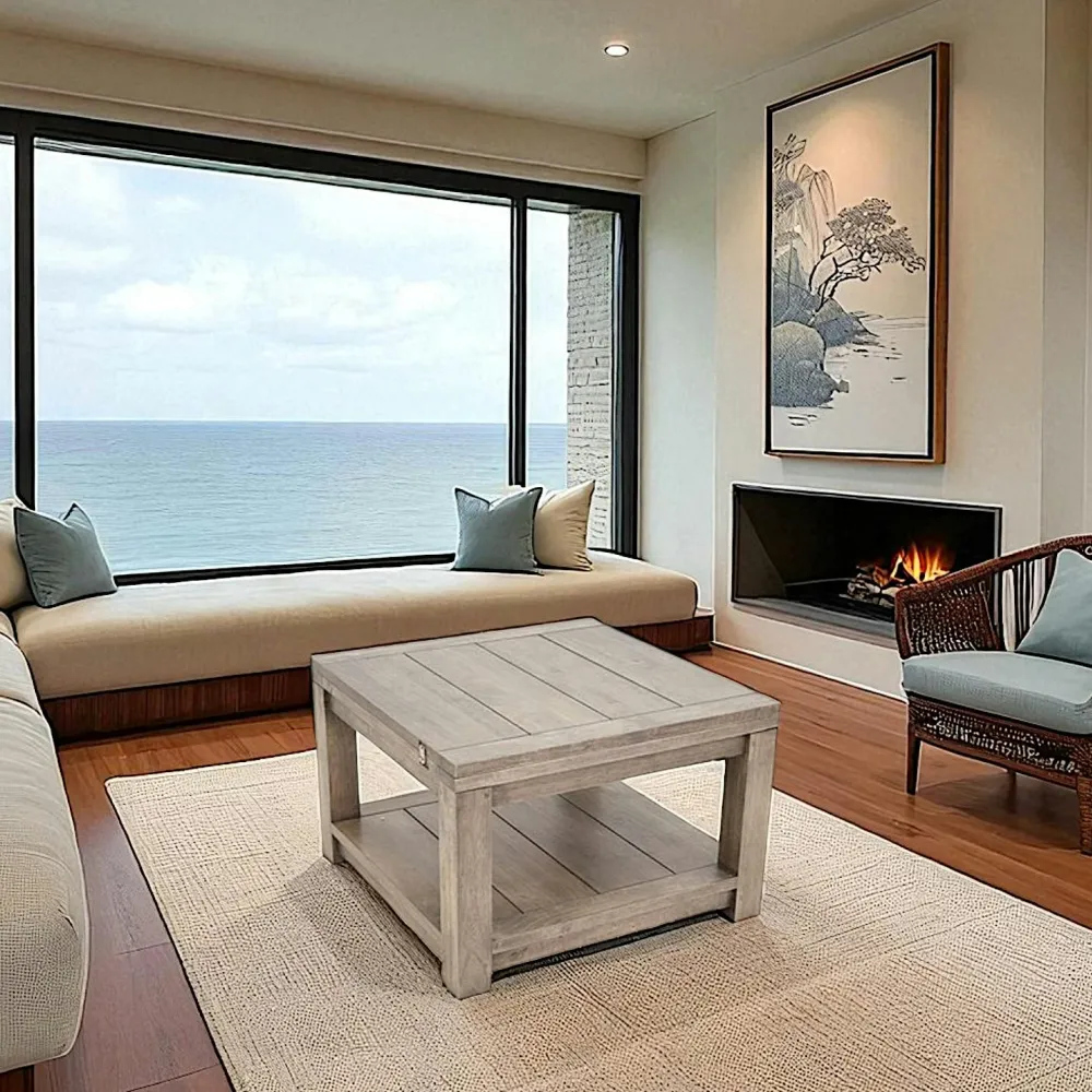 Tables Basses Scandinaves|Tables Basses Carrées|Attan TABLE BASSE EXTENSIBLE 60CM