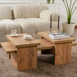 Tables Basses Gigognes|MARFA Table basse gigogne design – effet marbre (3 pièces)