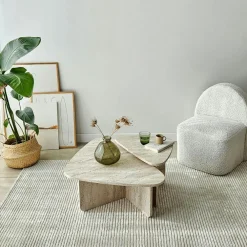 Tables Basses Gigognes|MARFA Table basse gigogne noire, triangle organique (x2)