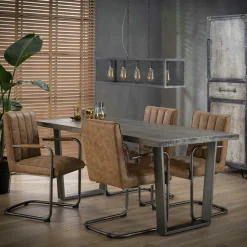 Tables Basses Carrées|Tables Basses Industrielles|Lucknow Table basse grise bois massif 80 cm