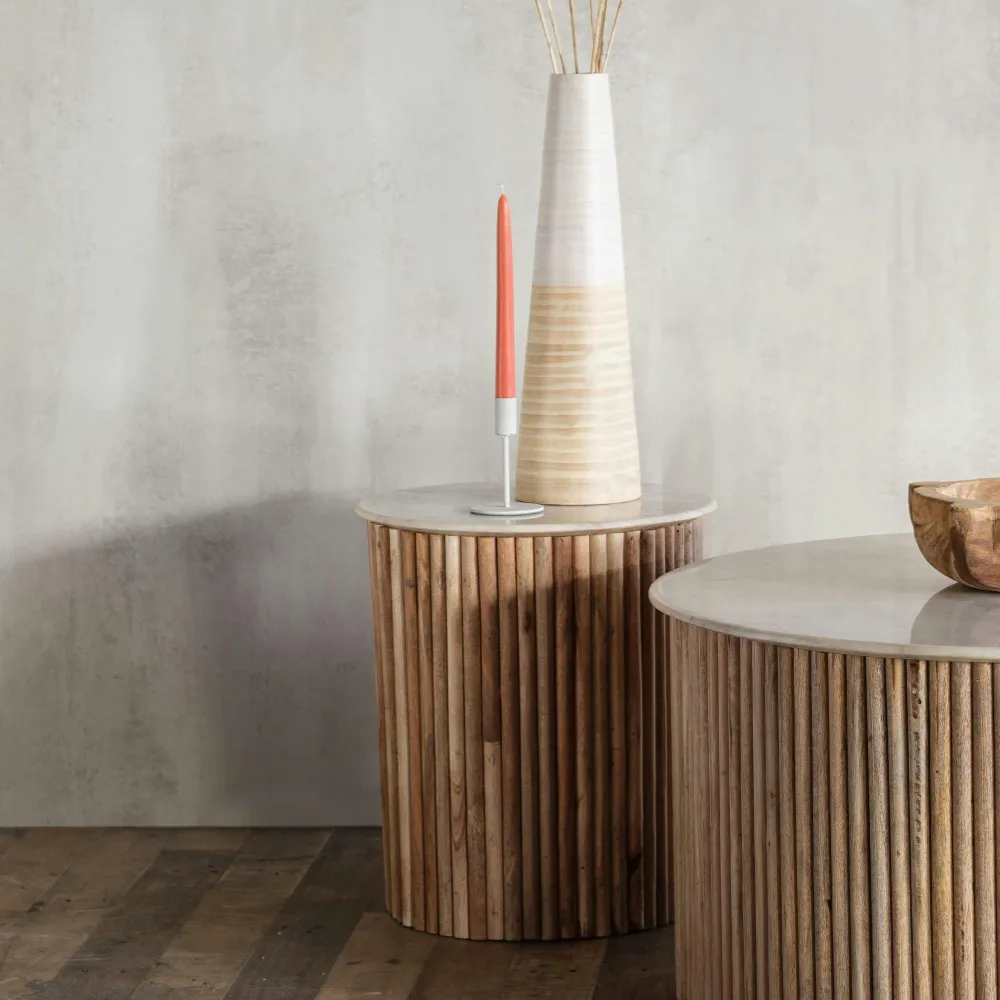 Univers Déco·Scandinave Hygge|Tables Basses Design|MASSA Table basse marbre et bois