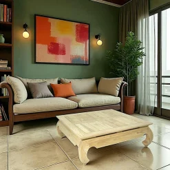 Tables Basses Carrées|Maori Table basse Opium hévéa 100x100x35cm