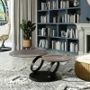 Tables D'Appoint Rondes|Sellettes Rondes|LOMBARDIE Table basse pivotante en céramique bronze