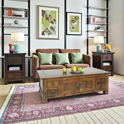 Tables Basses À Tiroirs|Maori Table basse rectangle avec 4 portes et 8 tiroirs 120x70x40cm