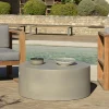 Tables Basses De Jardin|HERCULE Table basse ronde 79 cm en béton gris brut