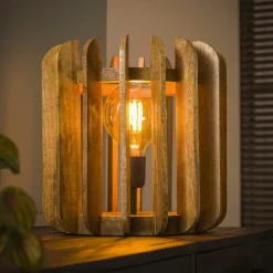 Tables Basses Scandinaves|Tables Basses Rondes|Swing Table basse ronde bois de teck recyclé métal noir grand modèle