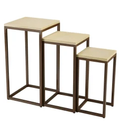 Tables Basses Rondes|BRASILIA Table basse ronde béton et métal pied grillage