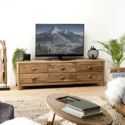 Tables Basses Scandinaves|Tables Basses Vintage|Swing Table basse ronde double plateau métal noir D 120 cm